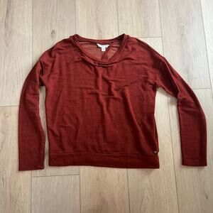 American Eagle Women’s Rust Open Back Crewneck Sweatshirt Sz S